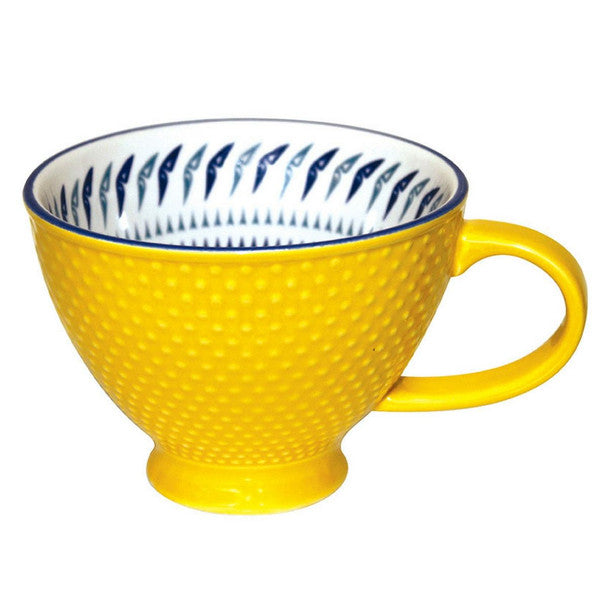 Porcelain Art Mug - Hummingbird (Yellow)