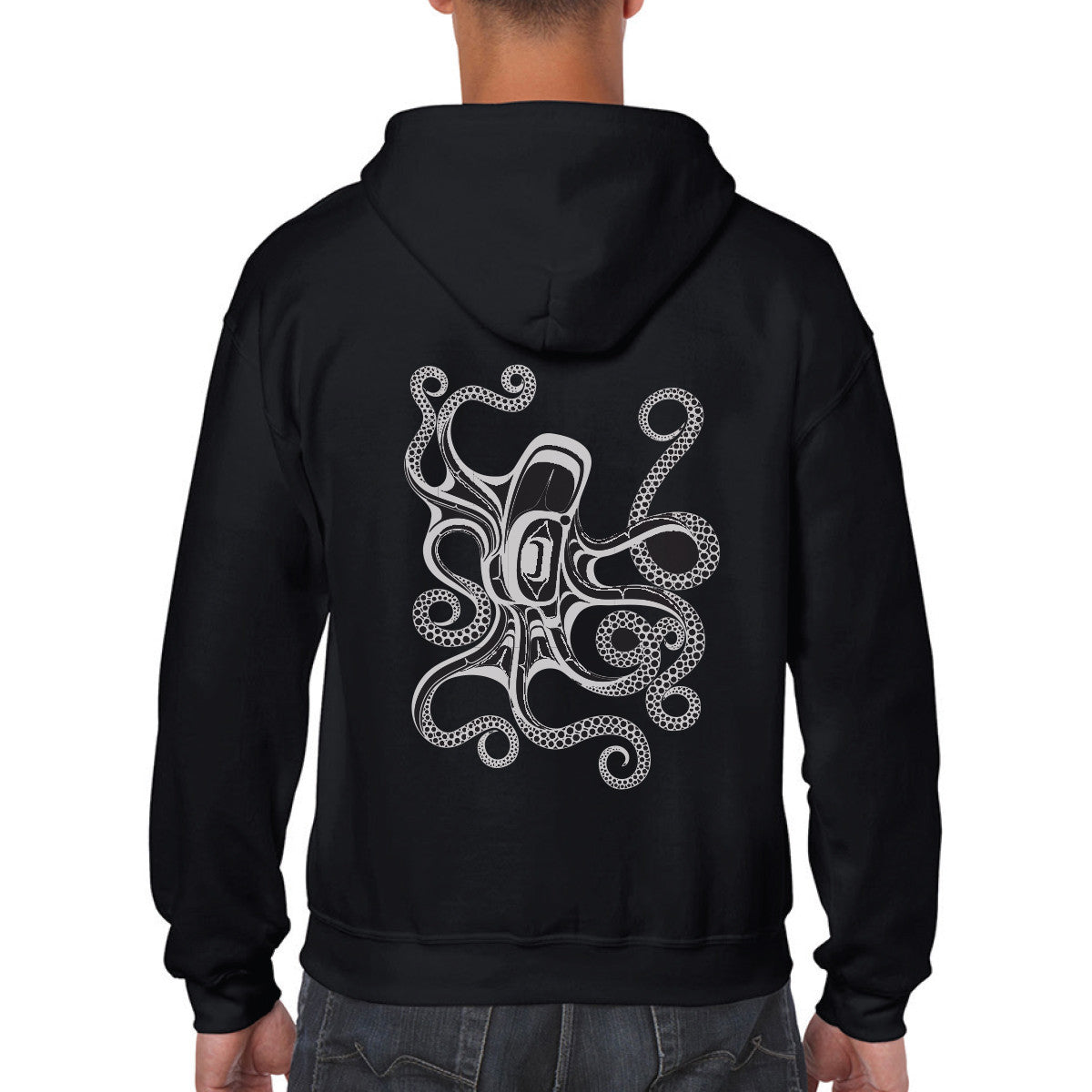 Zippered Hoodie - Octopus by Ernest Swanson