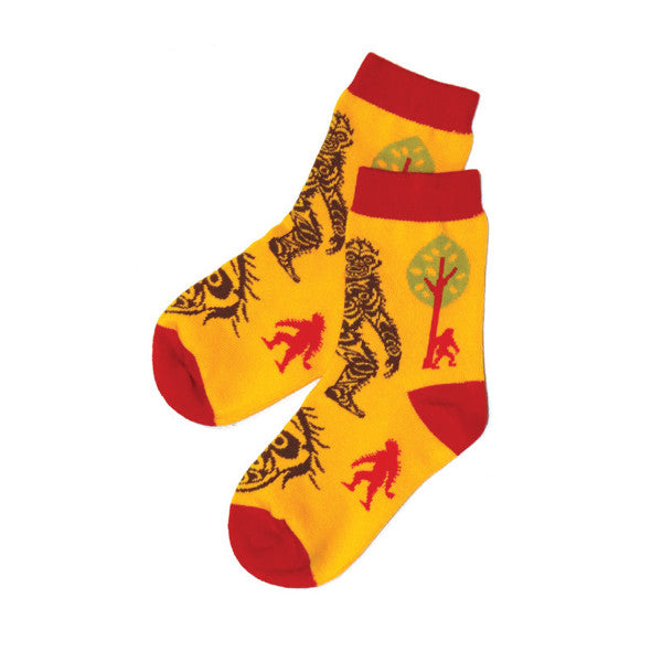 Kids Socks - Sasquatch by Francis Horne Sr., Coast Salish