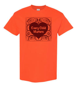 Orange Cotton T-Shirt - Every Child Matters by Morgan Asoyuf