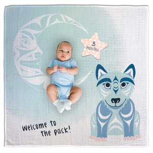 Baby Blanket and Milestone Sets - Wolf by Simone Diamond